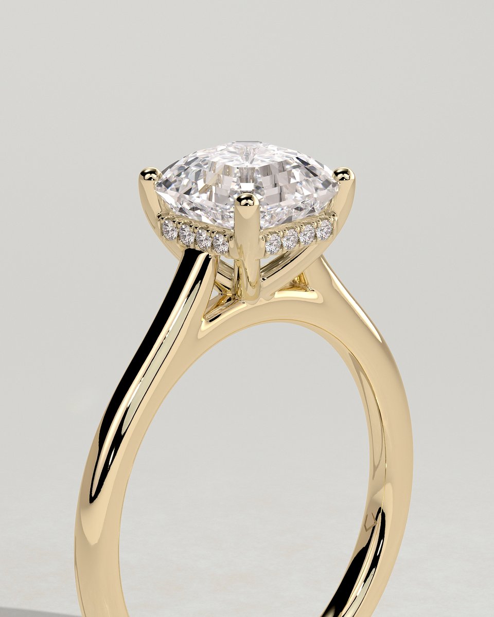 MET 0325 Asscher Solitaire Engagement Ring
