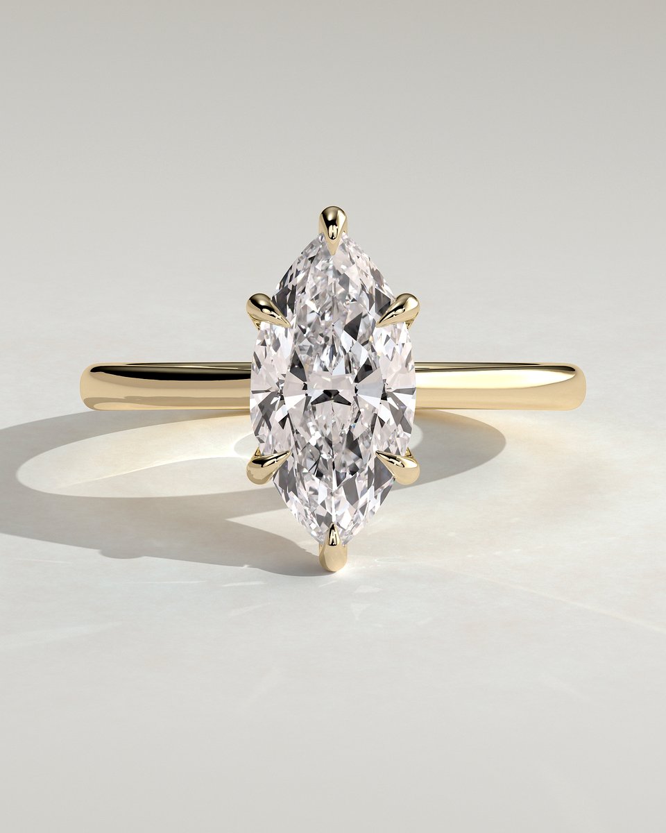 MET 0336 Marquise Solitaire Engagement Ring