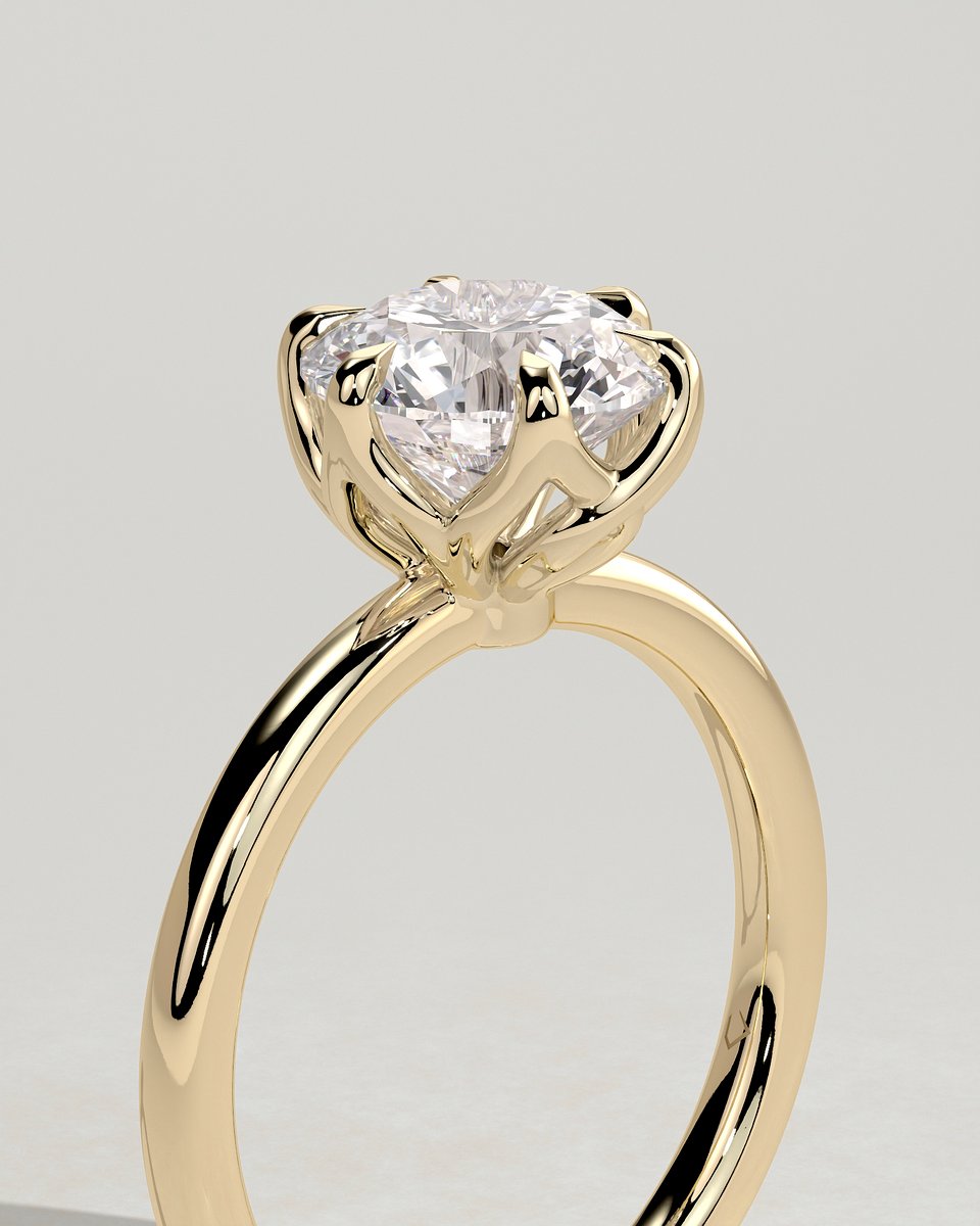 MET 0165 Round Solitaire Engagement Ring