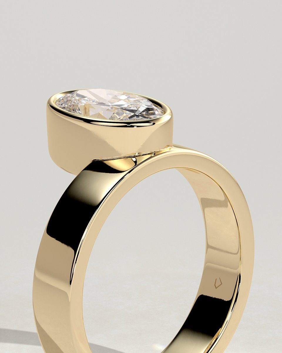 MET 0260 Oval Solitaire Engagement Ring