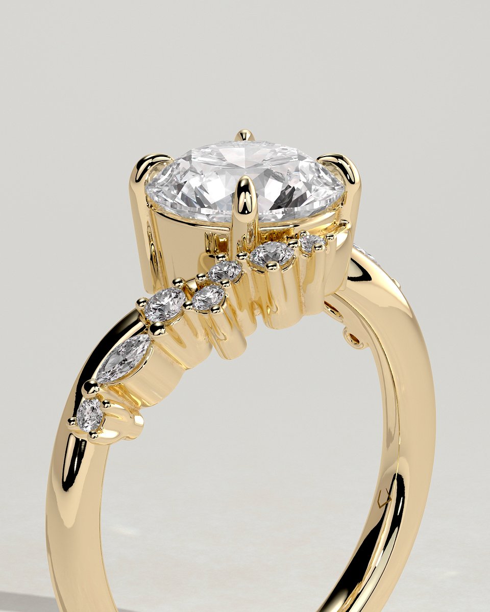 MET 0297 Round Solitaire Engagement Ring