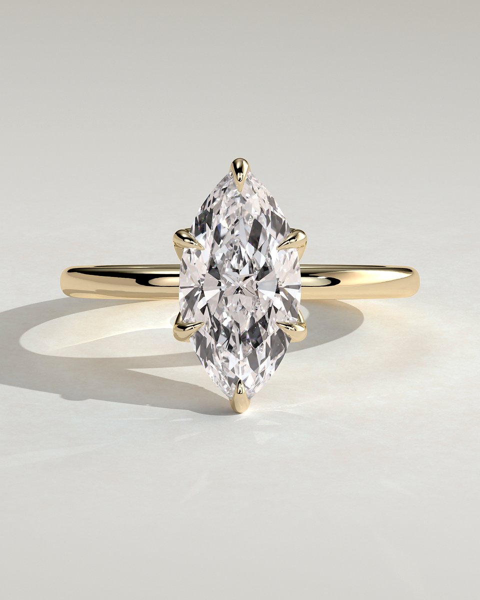MET 0316 Marquise Solitaire Engagement Ring