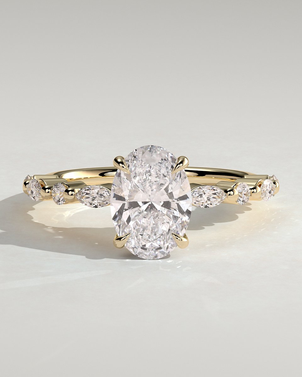 MET 0036 Oval Solitaire Engagement Ring