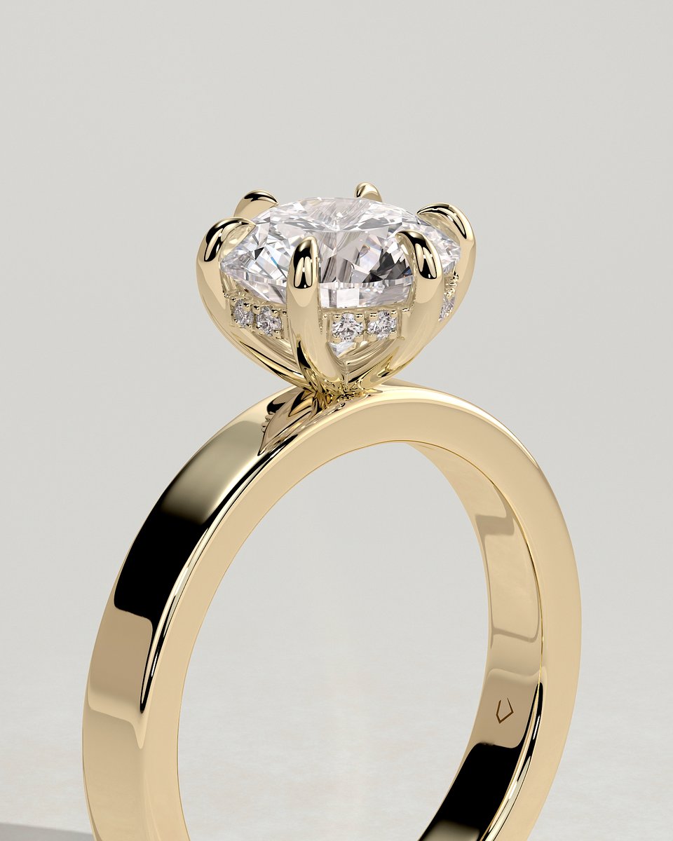 MET 0351 Round Solitaire Engagement Ring