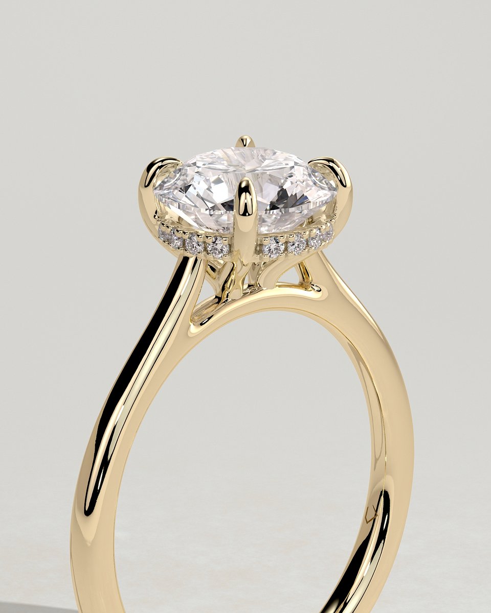 MET 0332 Round Solitaire Engagement Ring