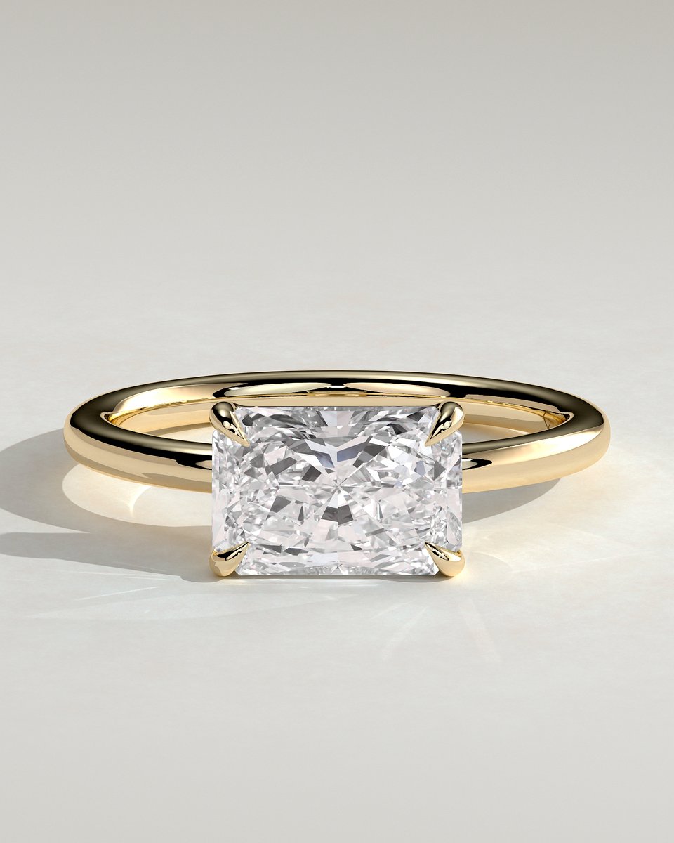 MET 0203 Radiant Solitaire Engagement Ring