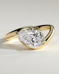 MET 0291 Pear Solitaire Engagement Ring