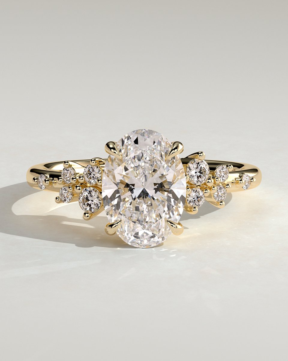 MET 0003 Oval Solitaire Engagement Ring