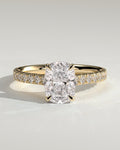 MET 0046 Elongated Cushion Solitaire Engagement Ring