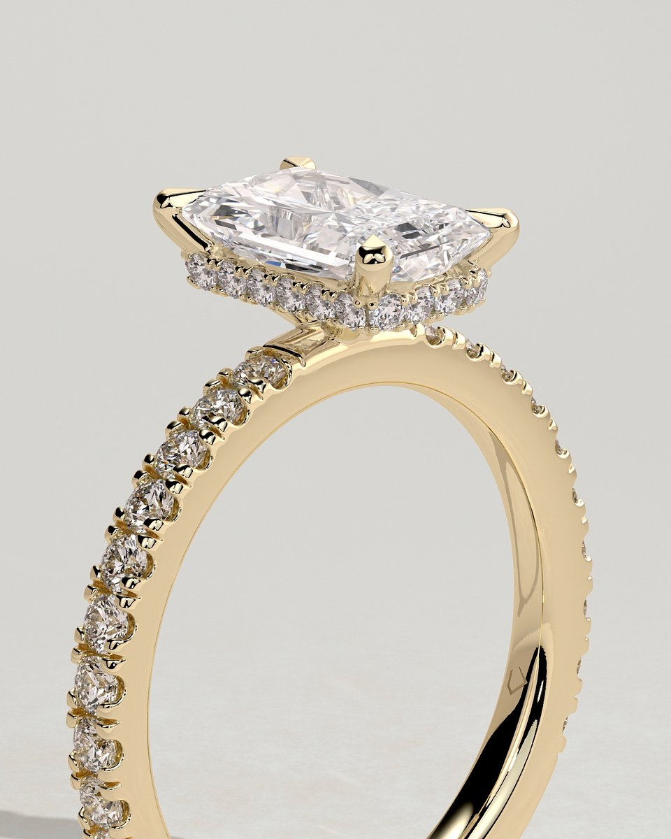 MET 0063 Radiant Solitaire Engagement Ring