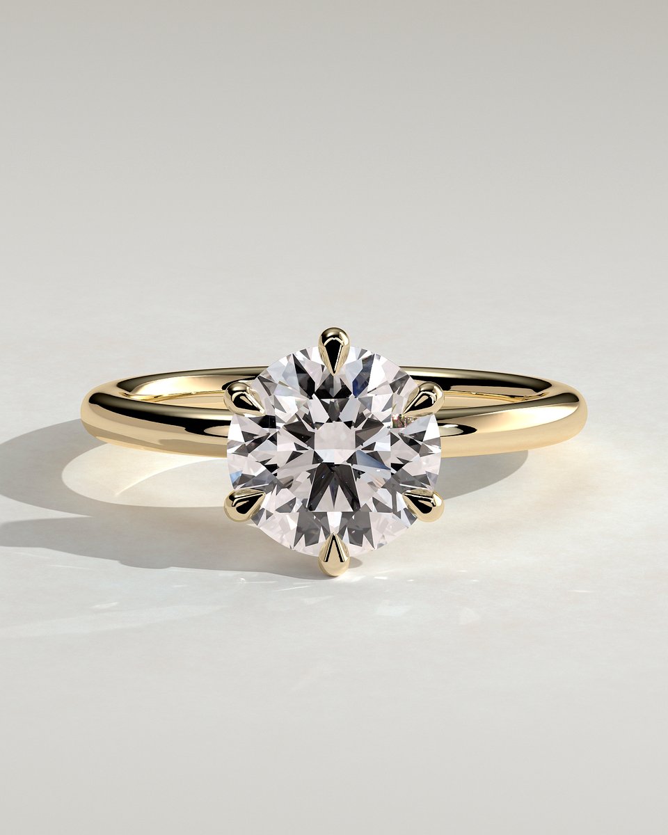 MET 0017 Round Solitaire Engagement Ring