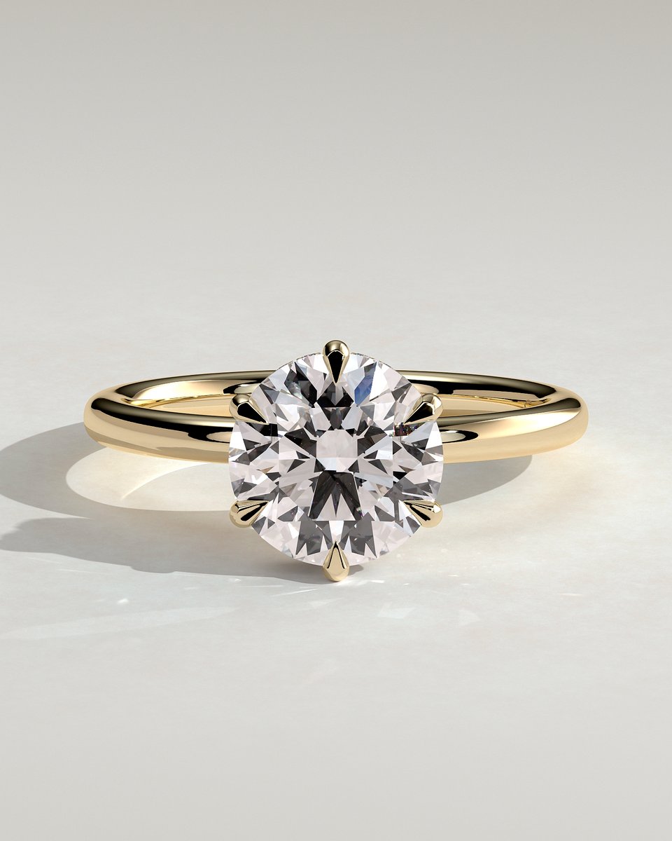 MET 0060 Round Solitaire Engagement Ring