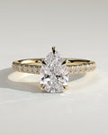 MET 0149 Pear Solitaire Engagement Ring
