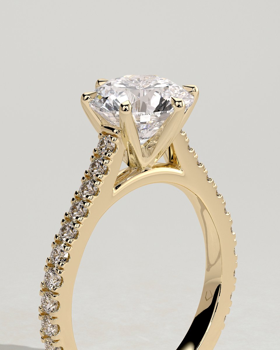 MET 0240 Round Solitaire Engagement Ring