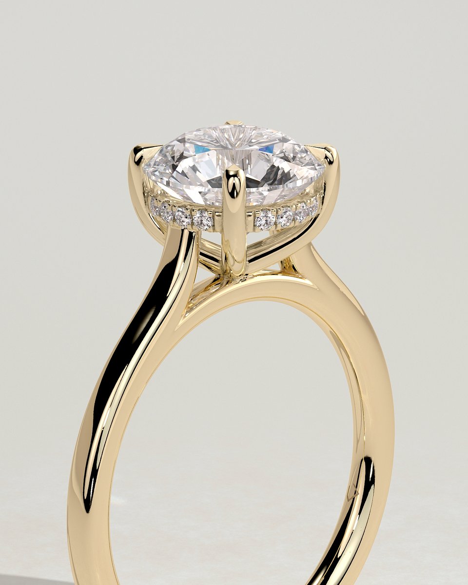 MET 0048 Round Solitaire Engagement Ring