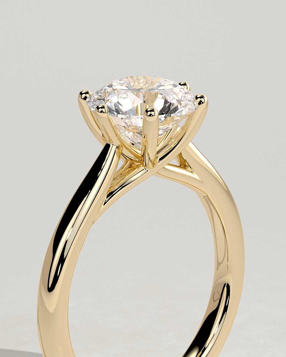 MET 0050 Round Solitaire Engagement Ring