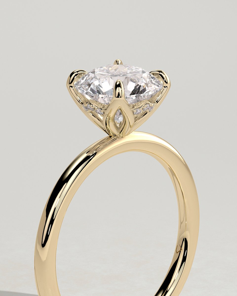 MET 0284 Round Solitaire Engagement Ring