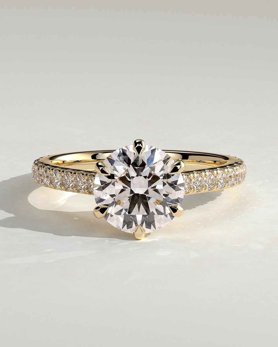 MET 0145 Round Solitaire Engagement Ring