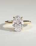 MET 0006 Oval Solitaire Engagement Ring