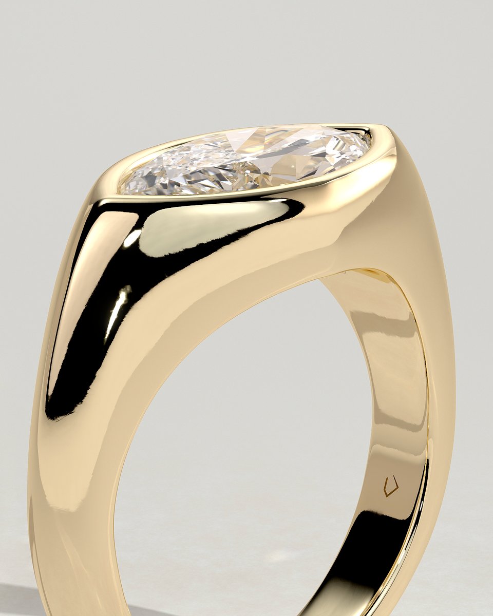 MET 0254 Marquise Solitaire Engagement Ring