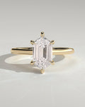 MET 0349 Elongated Hexagon Solitaire Engagement Ring