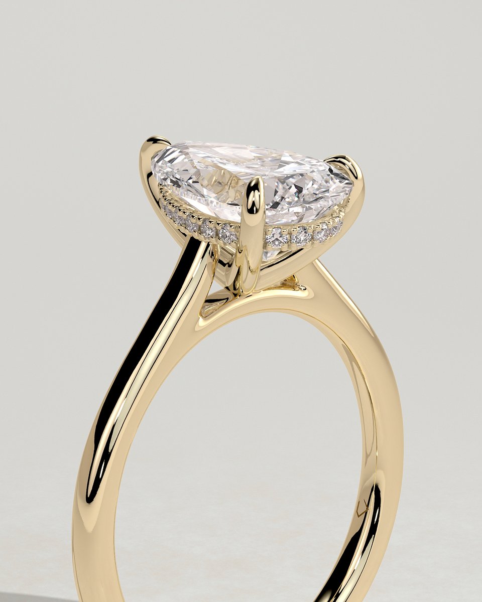 MET 0333 Pear Solitaire Engagement Ring