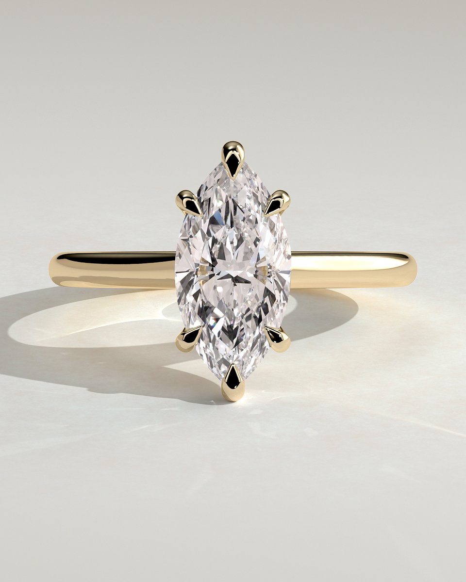 MET 0069 Marquise Solitaire Engagement Ring