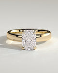 MET 0127 Elongated Cushion Solitaire Engagement Ring