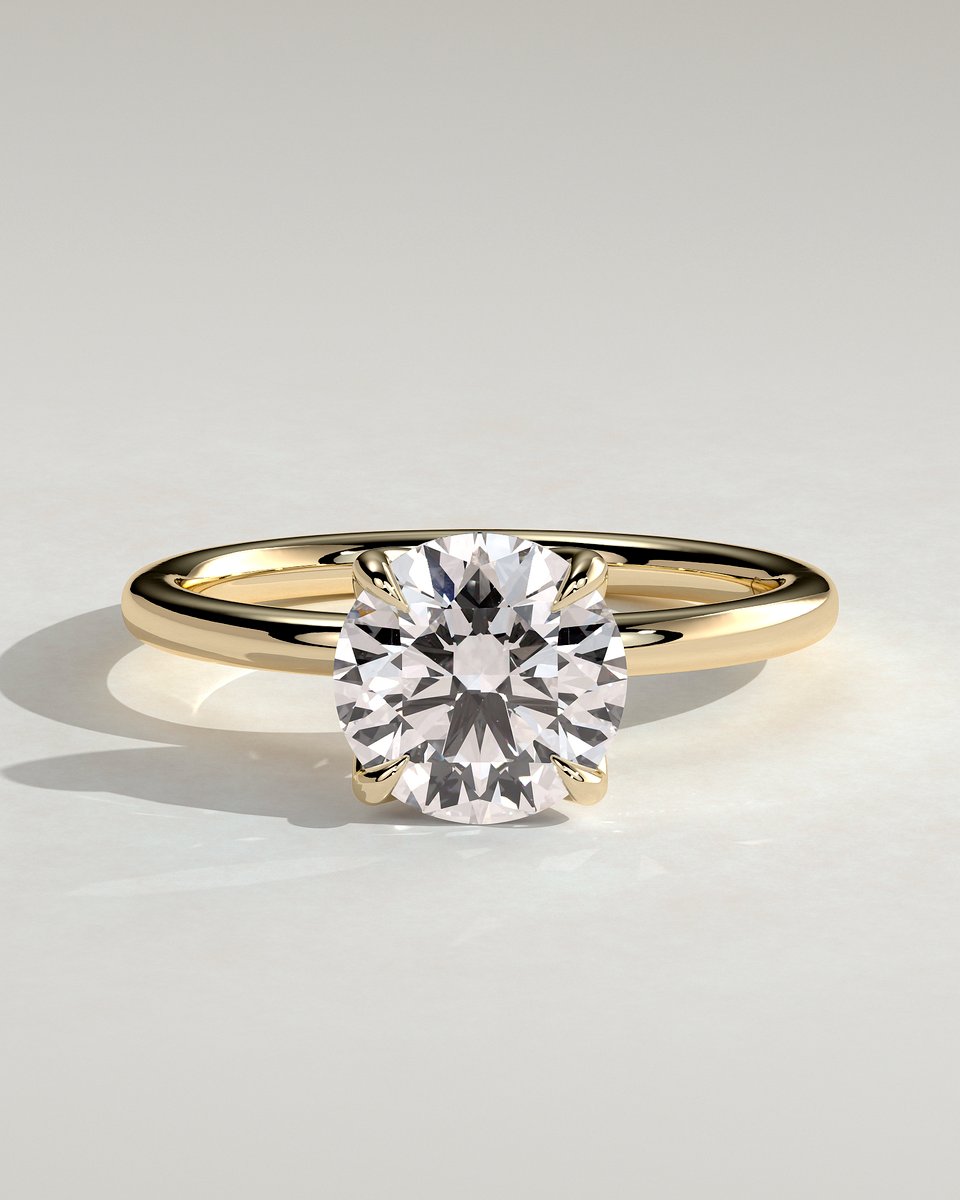 MET 0284 Round Solitaire Engagement Ring