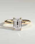 MET 0285 Emerald Solitaire Engagement Ring