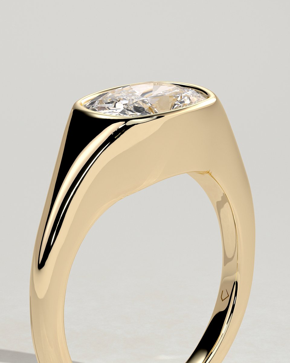 MET 0348 Elongated Cushion Solitaire Engagement Ring