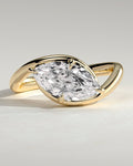 MET 0195 Marquise Solitaire Engagement Ring