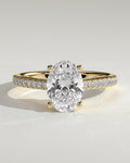 MET 0077 Oval Solitaire Engagement Ring