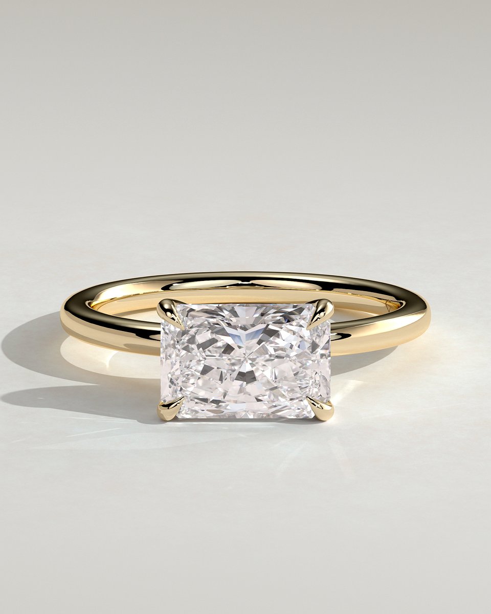 MET 0357 Radiant Solitaire Engagement Ring