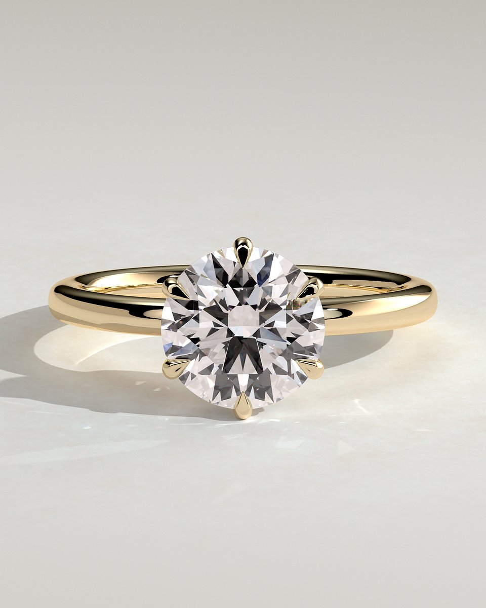 MET 0155 Round Solitaire Engagement Ring
