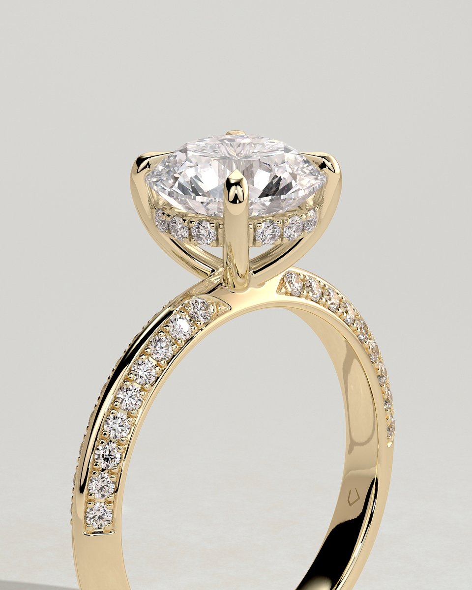 MET 0287 Round Solitaire Engagement Ring