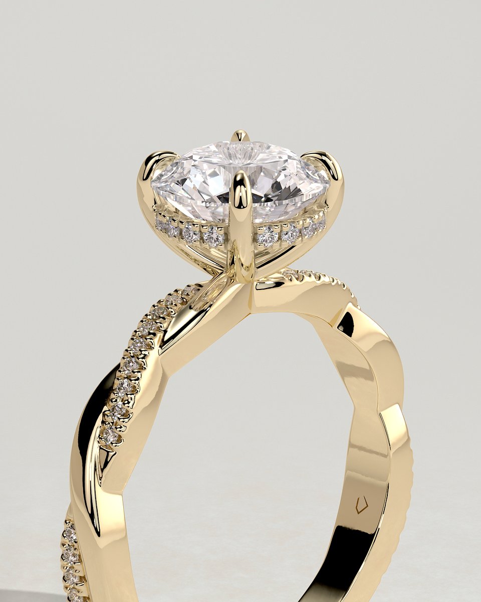 MET 0299 Round Solitaire Engagement Ring