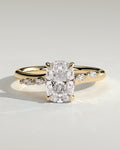 MET 0298 Elongated Cushion Solitaire Engagement Ring