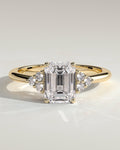MET 0242 Emerald Solitaire Engagement Ring