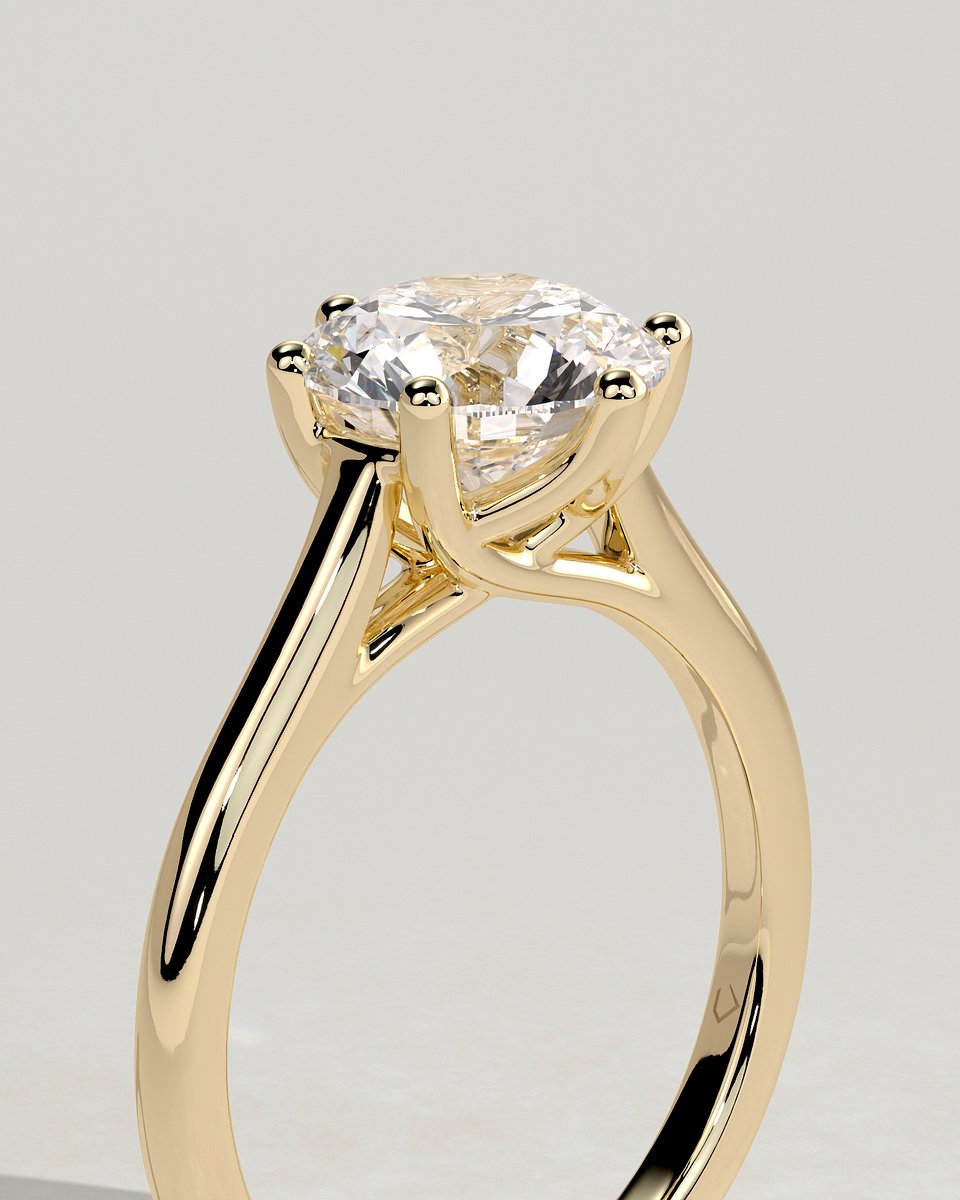 MET 0176 Round Solitaire Engagement Ring