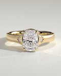 MET 0200 Elongated Cushion Solitaire Engagement Ring