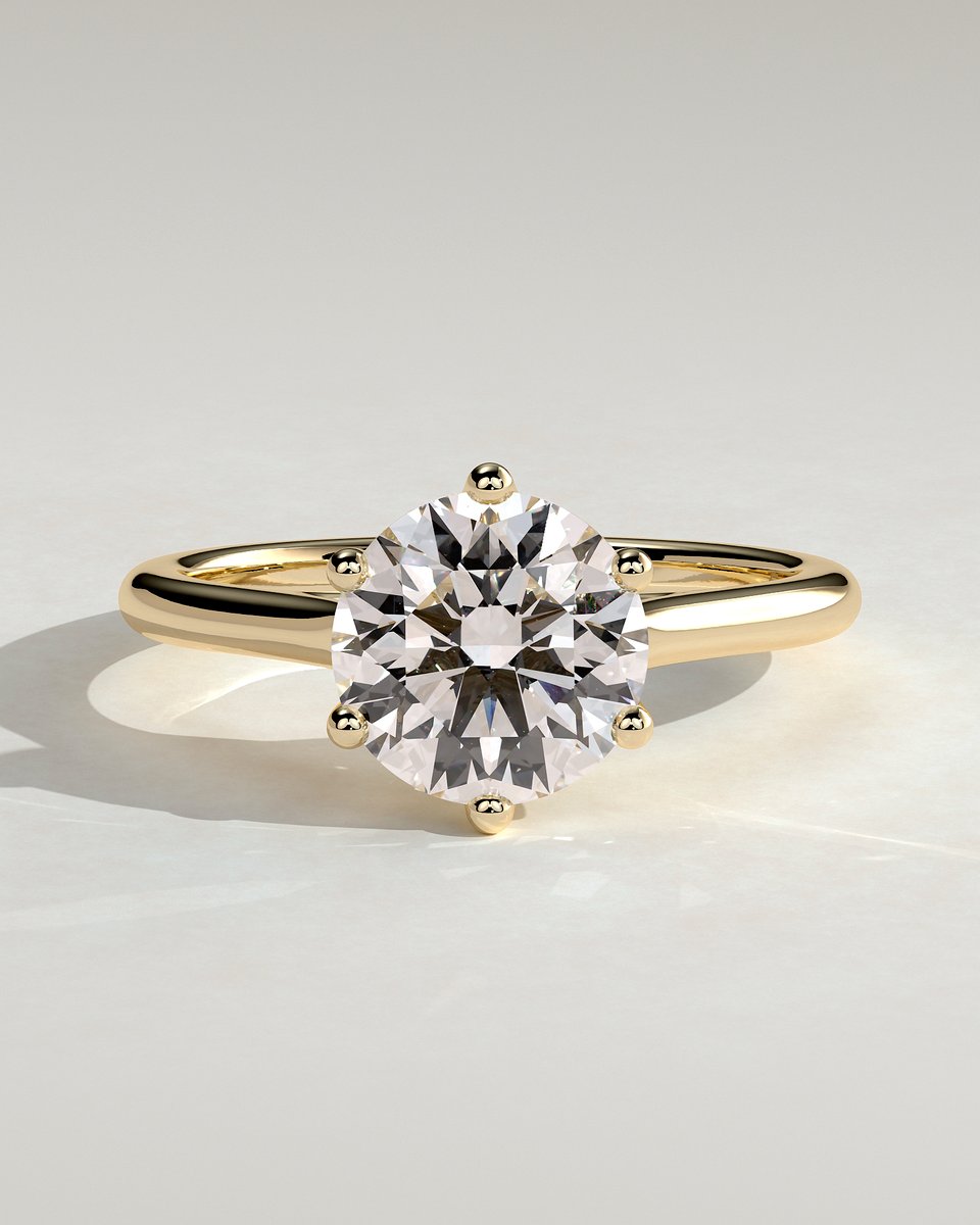 MET 0176 Round Solitaire Engagement Ring
