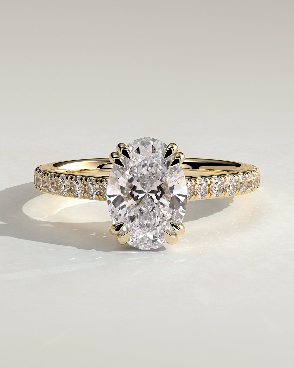 MET 0249 Oval Solitaire Engagement Ring