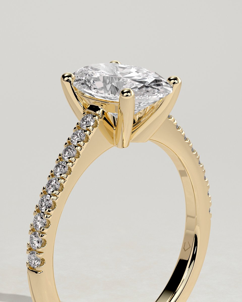 MET 0077 Oval Solitaire Engagement Ring