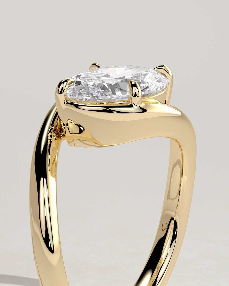 MET 0290 Oval Solitaire Engagement Ring