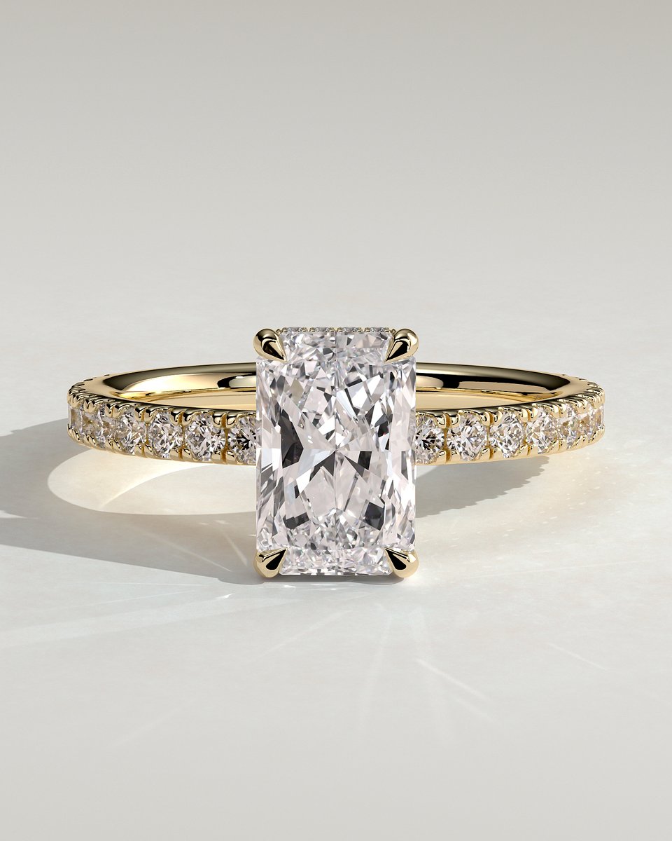 MET 0054 Radiant Solitaire Engagement Ring