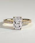 MET 0054 Radiant Solitaire Engagement Ring