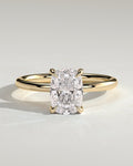 MET 0022 Elongated Cushion Solitaire Engagement Ring