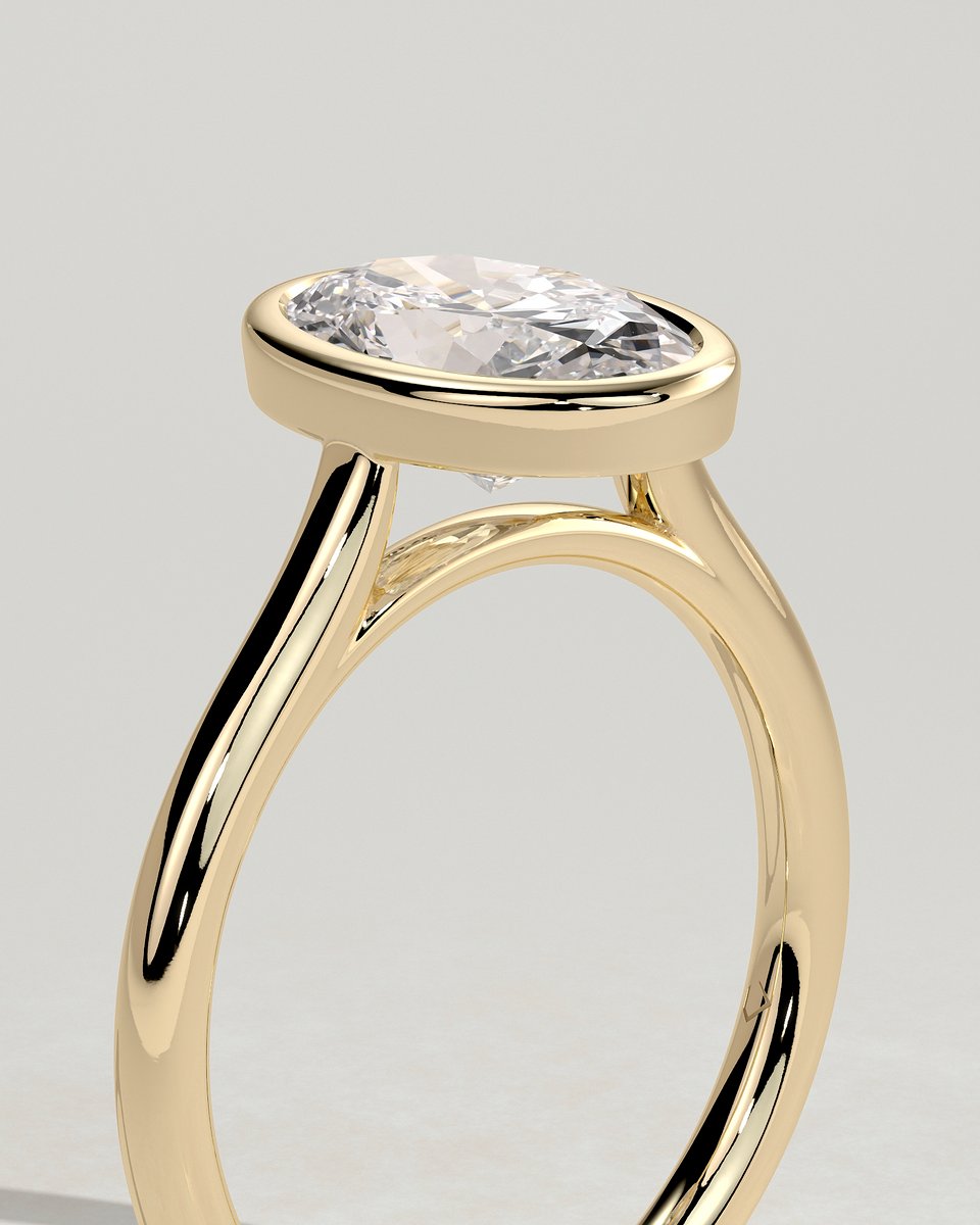 MET 0151 Oval Solitaire Engagement Ring