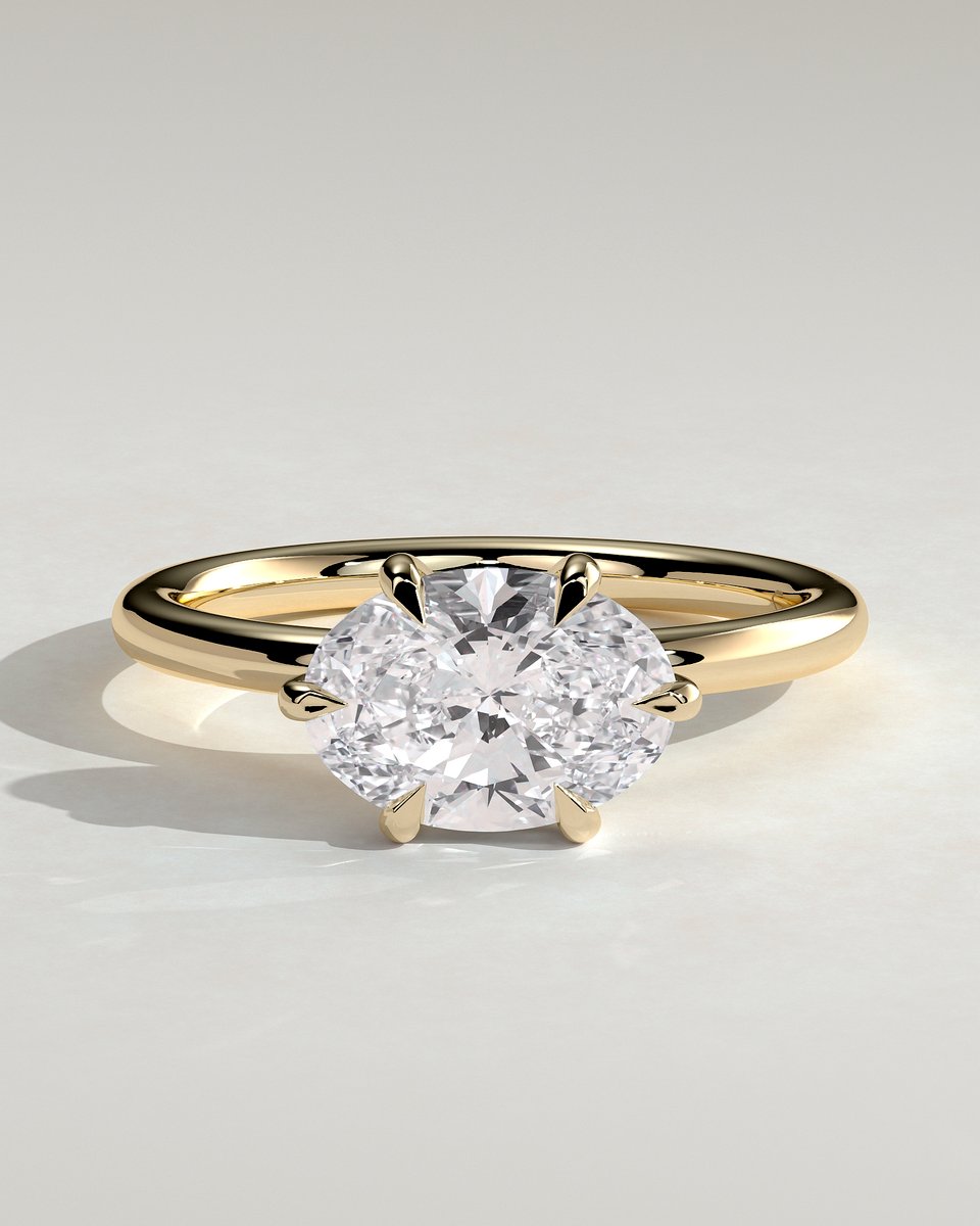 MET 0207 Oval Solitaire Engagement Ring